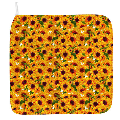 Watercolor Sunflower Pattern Print Hand Towel
