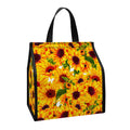 Watercolor Sunflower Pattern Print Insulated Lunch Tote