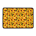 Watercolor Sunflower Pattern Print Kitchen Mat