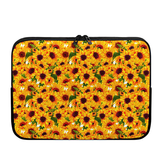 Watercolor Sunflower Pattern Print Laptop Sleeve