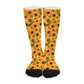 Watercolor Sunflower Pattern Print Long Socks