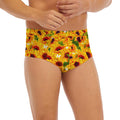 Watercolor Sunflower Pattern Print Men's Briefs