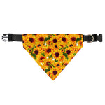Watercolor Sunflower Pattern Print Over The Collar Dog Bandana