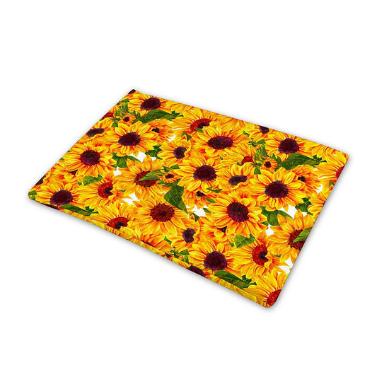 Watercolor Sunflower Pattern Print Pet Cooling Mat Cover