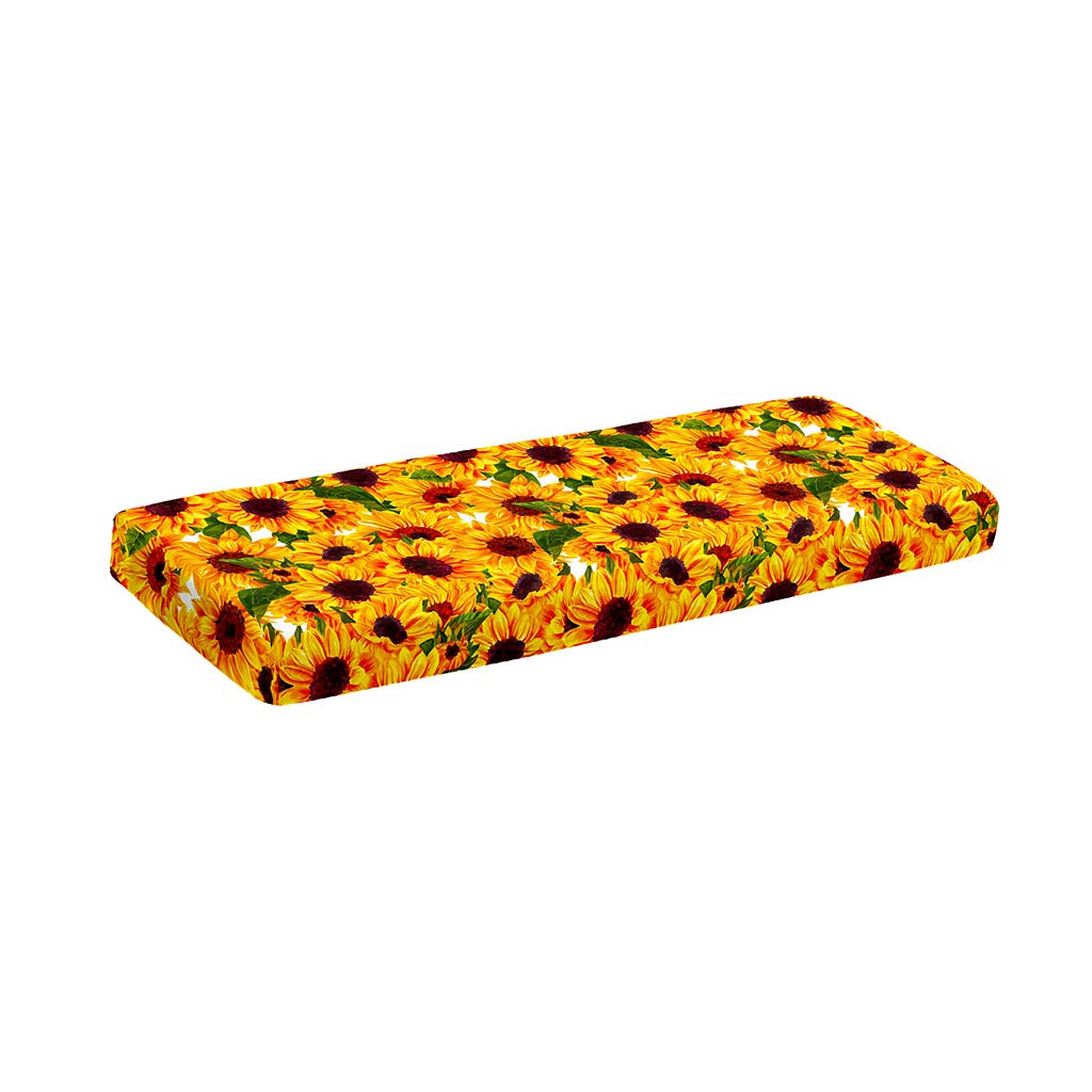 Watercolor Sunflower Pattern Print Piano Keyboard Cover