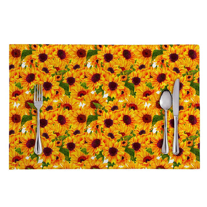 Watercolor Sunflower Pattern Print Placemat