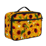 Watercolor Sunflower Pattern Print Portable Lunch Bag