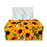 Watercolor Sunflower Pattern Print Rectangle Tissue Box Cover