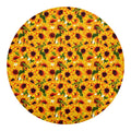 Watercolor Sunflower Pattern Print Round Blanket