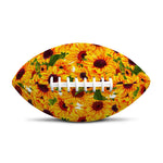 Watercolor Sunflower Pattern Print Rugby Ball