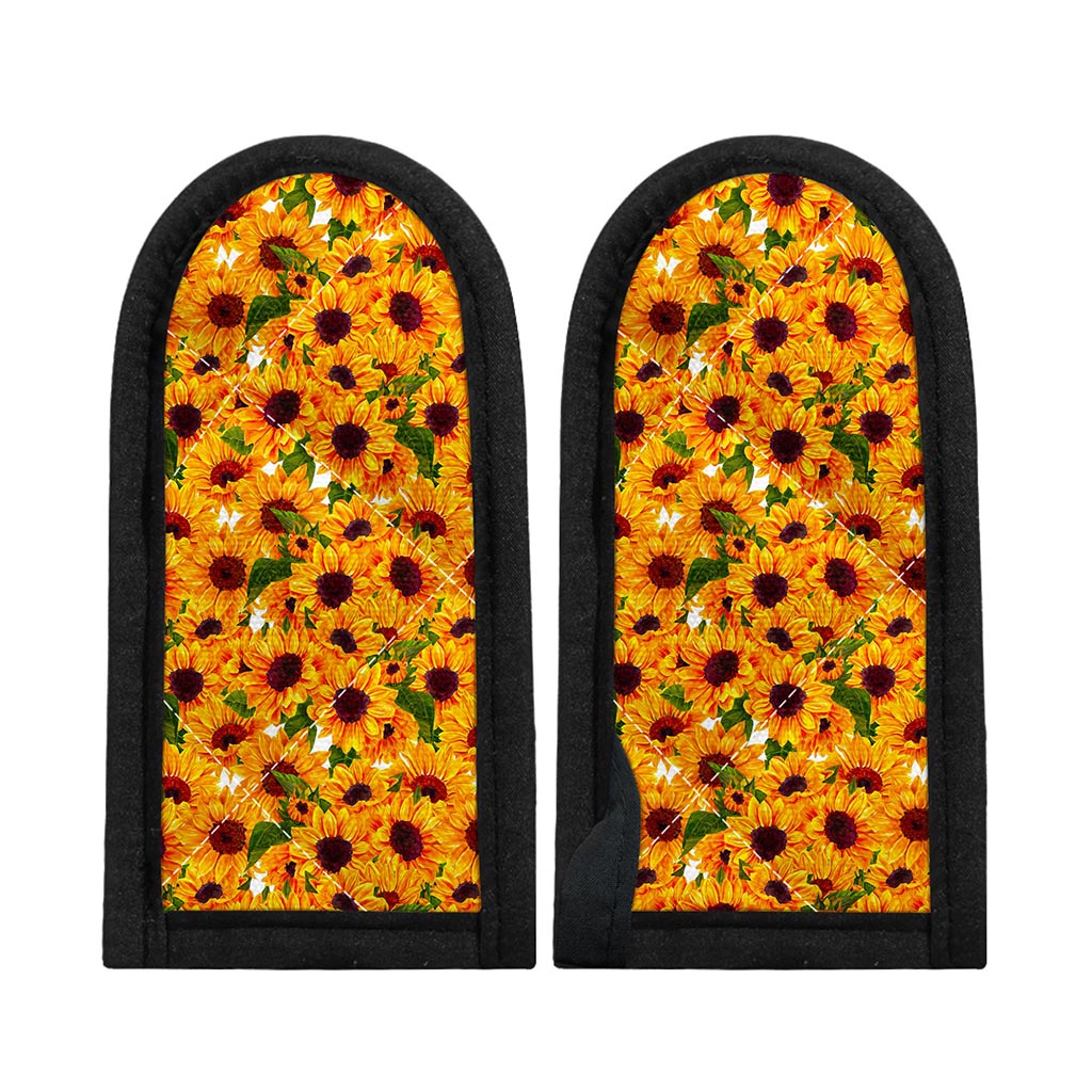 Watercolor Sunflower Pattern Print Skillet Handle Cover