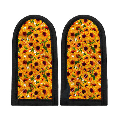 Watercolor Sunflower Pattern Print Skillet Handle Cover