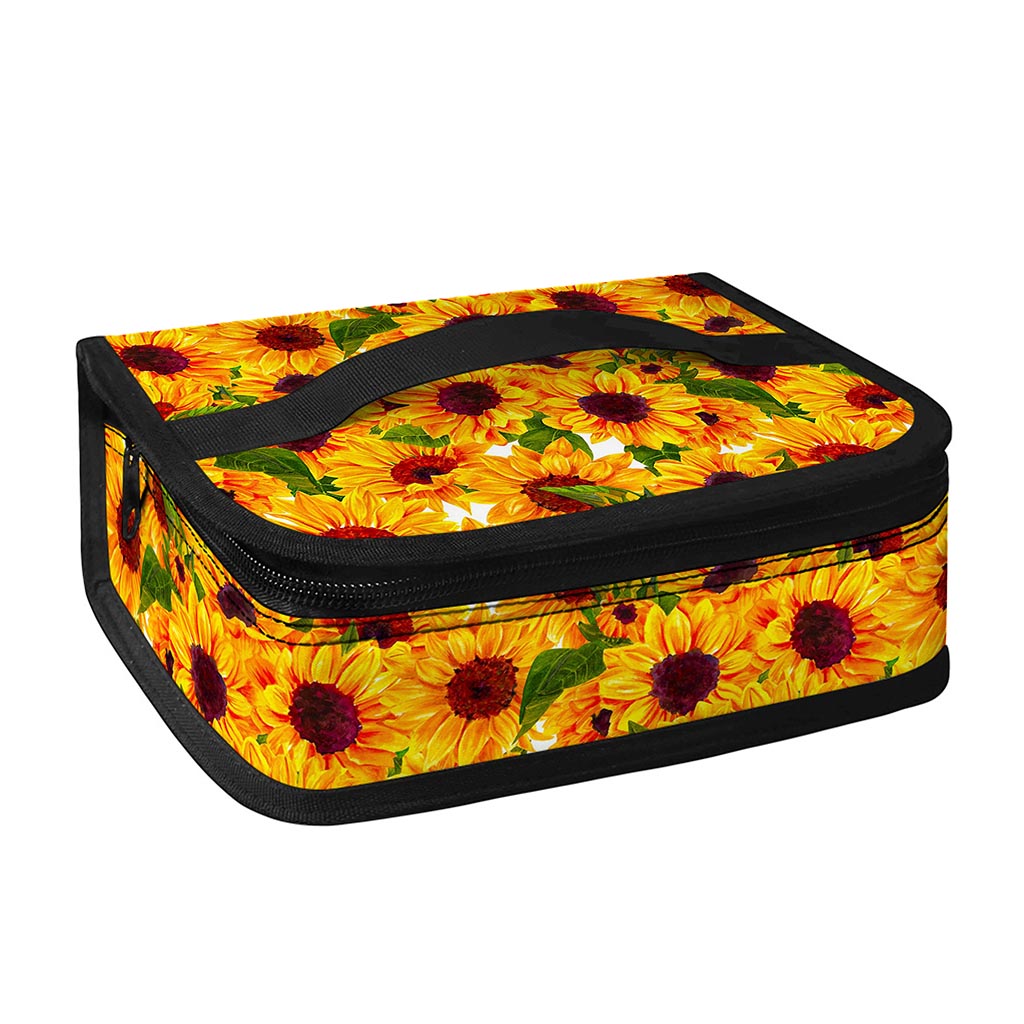 Watercolor Sunflower Pattern Print Small Lunch Bag