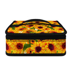 Watercolor Sunflower Pattern Print Small Lunch Bag