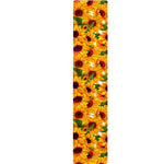 Watercolor Sunflower Pattern Print Table Runner