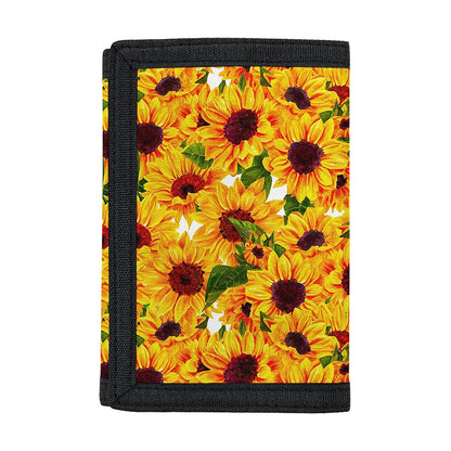 Watercolor Sunflower Pattern Print Trifold Wallet