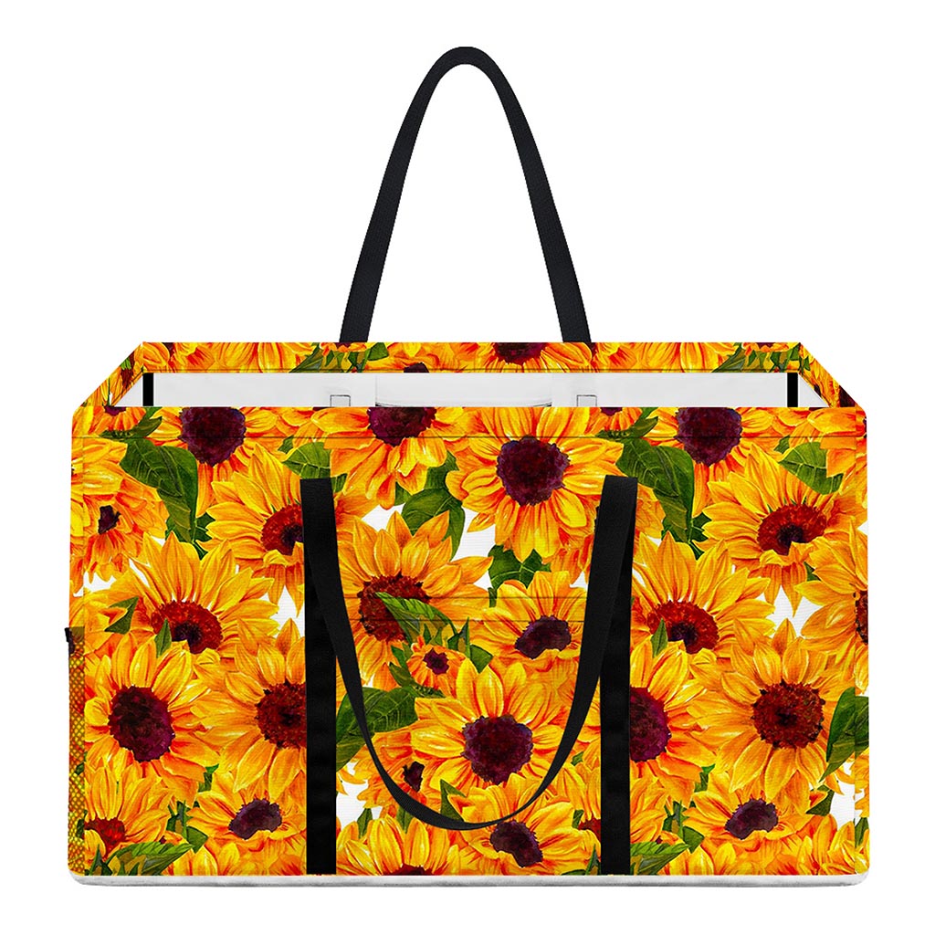 Watercolor Sunflower Pattern Print Utility Tote Bag