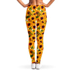 Watercolor Sunflower Pattern Print Women's Leggings
