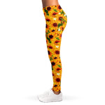 Watercolor Sunflower Pattern Print Women's Leggings