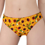 Watercolor Sunflower Pattern Print Women's Panties
