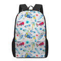Watercolor Surfing Pattern Print 17 Inch Backpack