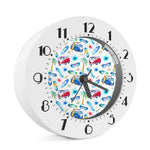 Watercolor Surfing Pattern Print Alarm Clock