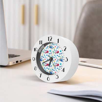 Watercolor Surfing Pattern Print Alarm Clock