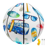 Watercolor Surfing Pattern Print Basketball