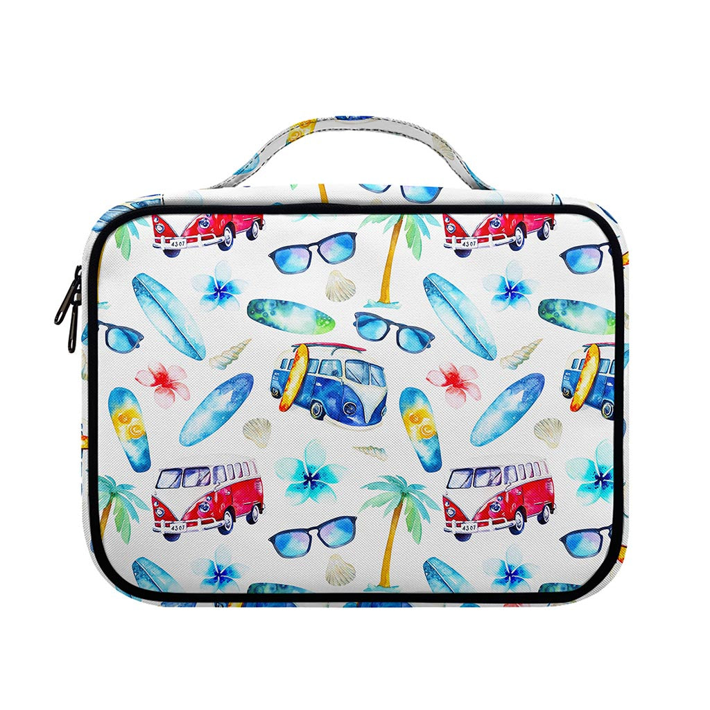 Watercolor Surfing Pattern Print Briefcase Bible Bag