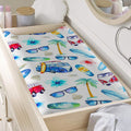 Watercolor Surfing Pattern Print Changing Pad Cover