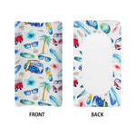 Watercolor Surfing Pattern Print Changing Pad Cover
