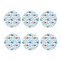Watercolor Surfing Pattern Print Coaster Set