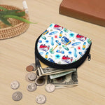 Watercolor Surfing Pattern Print Coin Purse