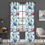 Watercolor Surfing Pattern Print Curtain