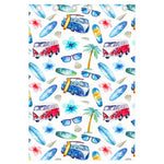 Watercolor Surfing Pattern Print Curtain
