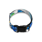 Watercolor Surfing Pattern Print Dog Collar