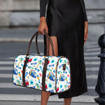 Watercolor Surfing Pattern Print Duffle Bag
