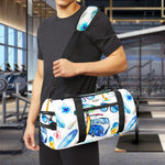 Watercolor Surfing Pattern Print Gym Bag