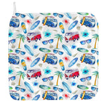 Watercolor Surfing Pattern Print Hand Towel