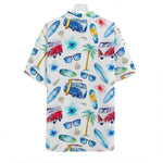 Watercolor Surfing Pattern Print Hawaiian Shirt