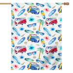 Watercolor Surfing Pattern Print House Flag