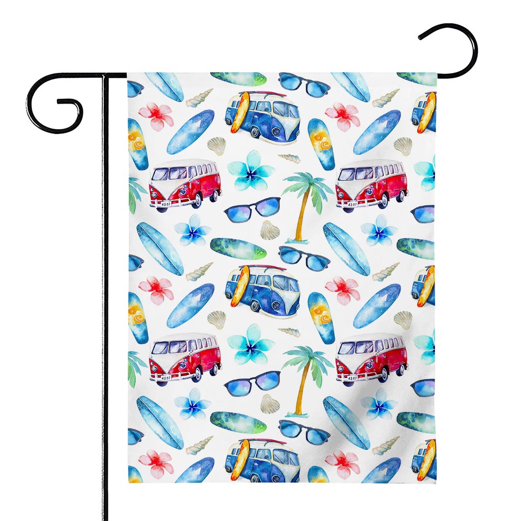 Watercolor Surfing Pattern Print House Flag