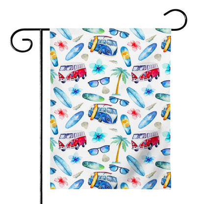 Watercolor Surfing Pattern Print House Flag