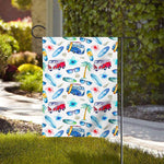 Watercolor Surfing Pattern Print House Flag