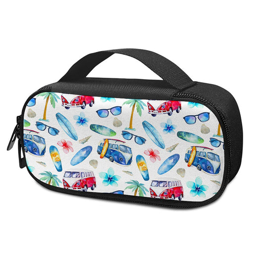 Watercolor Surfing Pattern Print Insulin Cooler Travel Case