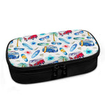Watercolor Surfing Pattern Print Insulin Cooler Travel Case
