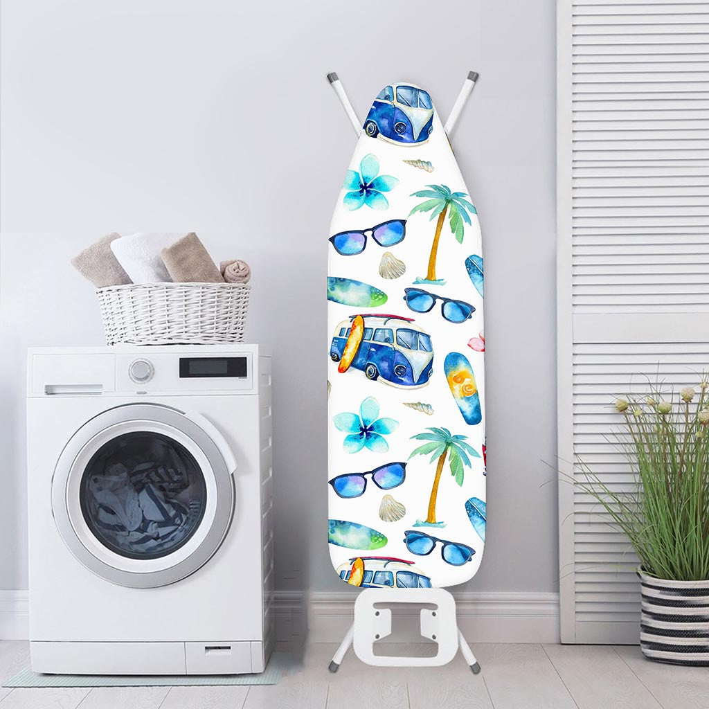 Watercolor Surfing Pattern Print Ironing Board Cover