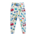 Watercolor Surfing Pattern Print Jogger Pants