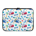 Watercolor Surfing Pattern Print Laptop Sleeve
