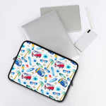 Watercolor Surfing Pattern Print Laptop Sleeve